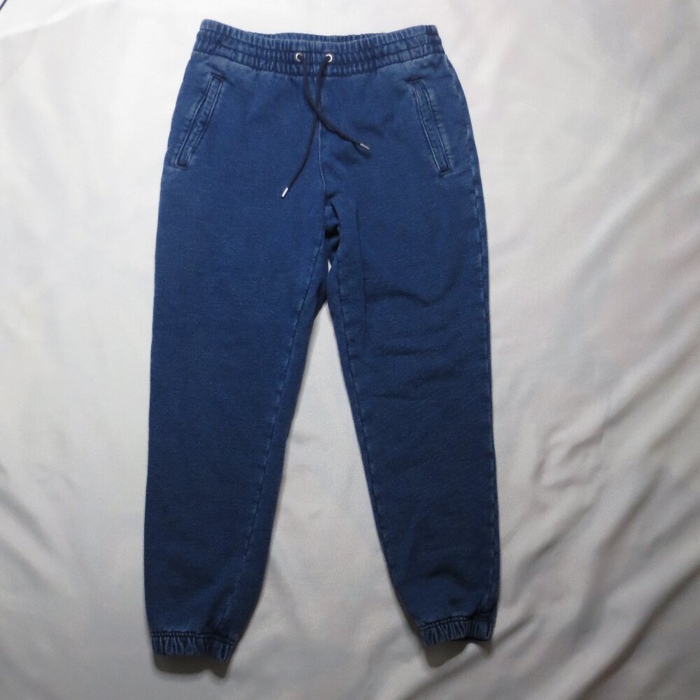 GAP womens SWEATPANTS thick ATHLETIC navy blue DRAWSTRING jogger WINTER  SIZE XS